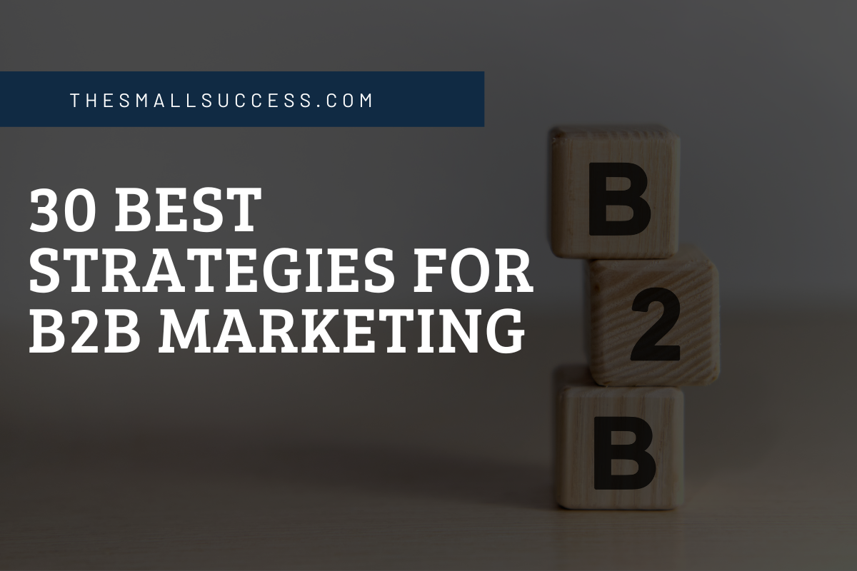 30 Best Strategies for B2B Marketing